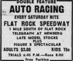 1967 flat rock Flat Rock Speedway, Flat Rock